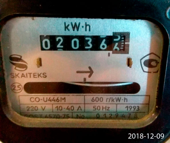 Предыдущий счетчик