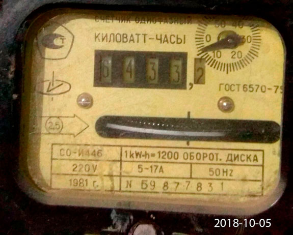 Предыдущий счетчик